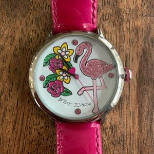 Pink Flamingo Betsey Johnson Watch